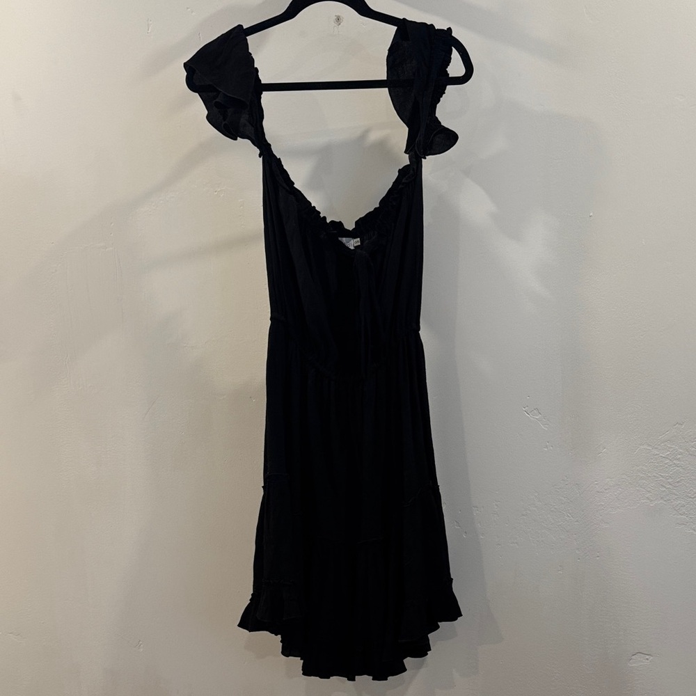 Tiare Hawaii Black Asymmetrical Dress